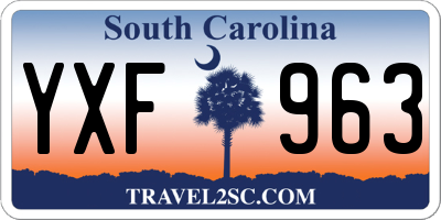 SC license plate YXF963