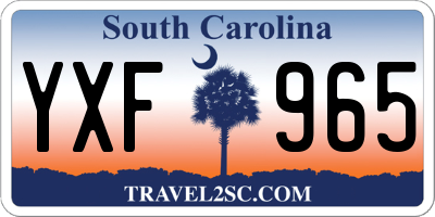 SC license plate YXF965