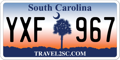 SC license plate YXF967