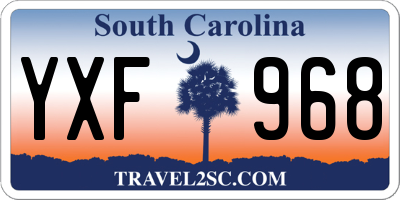 SC license plate YXF968