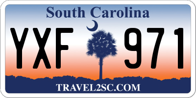 SC license plate YXF971