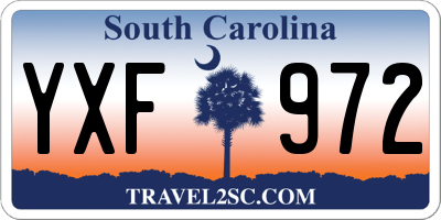 SC license plate YXF972