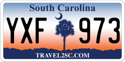 SC license plate YXF973