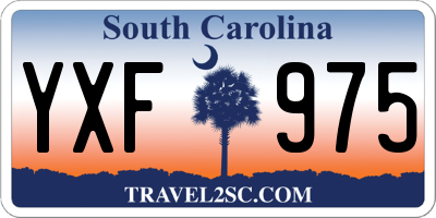 SC license plate YXF975