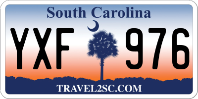SC license plate YXF976