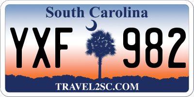 SC license plate YXF982