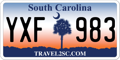 SC license plate YXF983