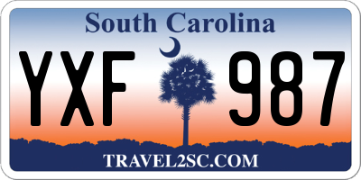 SC license plate YXF987