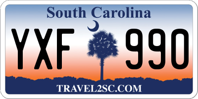 SC license plate YXF990