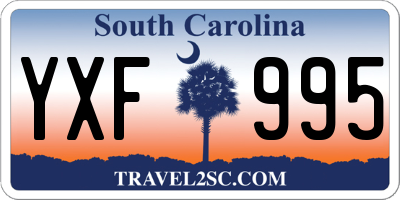 SC license plate YXF995