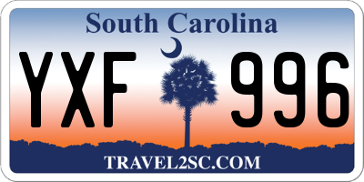 SC license plate YXF996