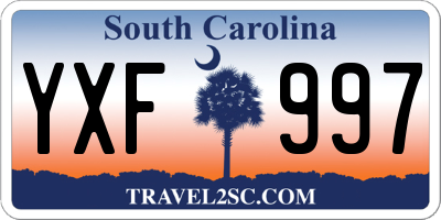 SC license plate YXF997