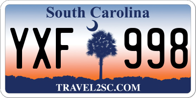 SC license plate YXF998