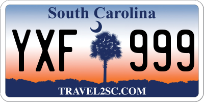 SC license plate YXF999