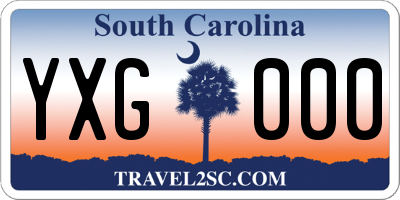 SC license plate YXG000