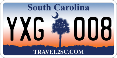 SC license plate YXG008