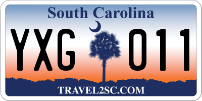 SC license plate YXG011