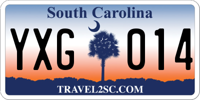 SC license plate YXG014