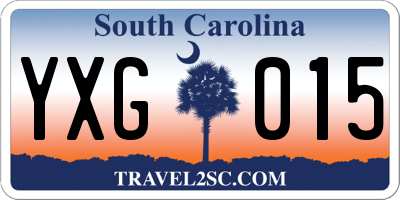 SC license plate YXG015