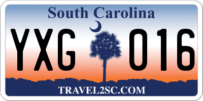 SC license plate YXG016
