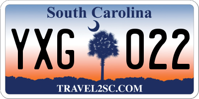 SC license plate YXG022