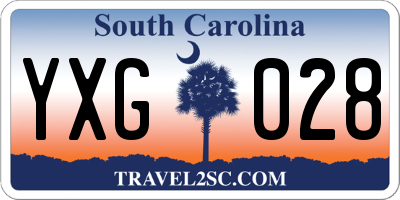 SC license plate YXG028