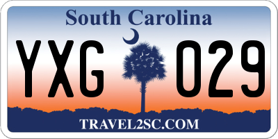 SC license plate YXG029