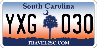 SC license plate YXG030