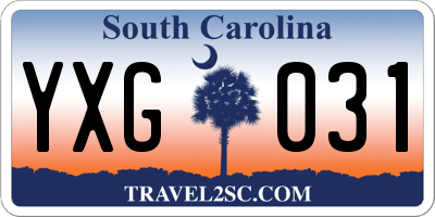 SC license plate YXG031