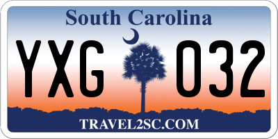 SC license plate YXG032