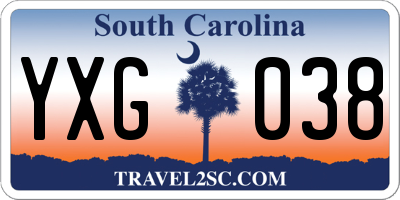 SC license plate YXG038