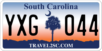 SC license plate YXG044