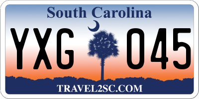 SC license plate YXG045