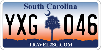 SC license plate YXG046