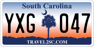 SC license plate YXG047