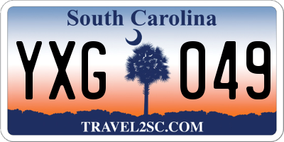SC license plate YXG049