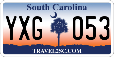 SC license plate YXG053