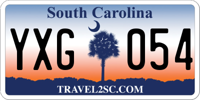 SC license plate YXG054