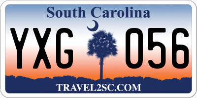 SC license plate YXG056