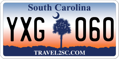 SC license plate YXG060
