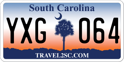 SC license plate YXG064