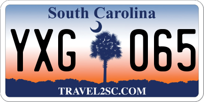 SC license plate YXG065