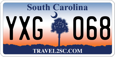 SC license plate YXG068