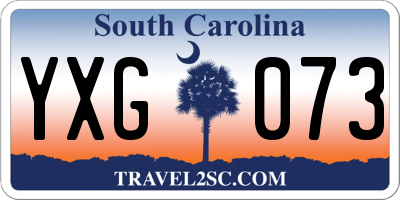 SC license plate YXG073