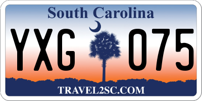 SC license plate YXG075
