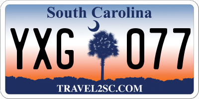 SC license plate YXG077