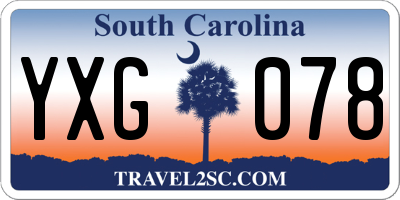 SC license plate YXG078