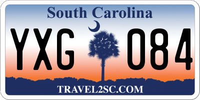 SC license plate YXG084