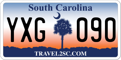 SC license plate YXG090