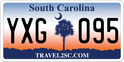 SC license plate YXG095